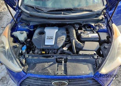 2014 Hyundai Veloster Turbo R-Spec from USA, damaged, VIN KMHTC6AE9EU199210